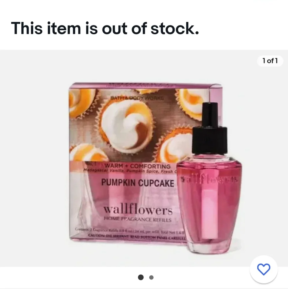 PUMPKIN CUPCAKE Wallflowers Refills 2-Pack BNWT SO